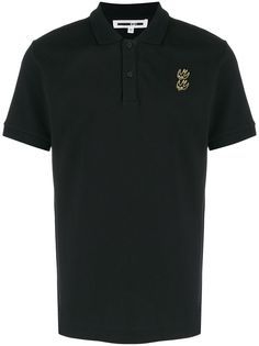 McQ Alexander McQueen рубашка-поло с вышивкой