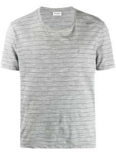 Saint Laurent полосатая футболка с короткими рукавами