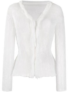 Issey Miyake шифоновая блузка с драпировкой