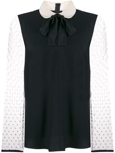 Red Valentino блузка с прозрачными рукавами