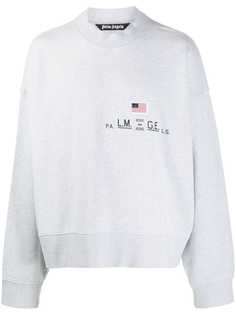 Palm Angels толстовка с вышивкой American Flag