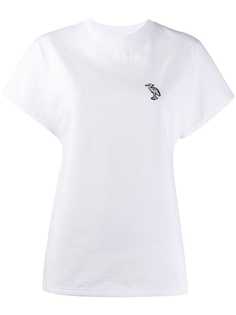 Jil Sander футболка с вышитым логотипом