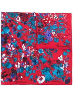 Salvatore Ferragamo floral watercolour print scarf