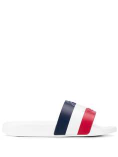 Moncler striped sliders