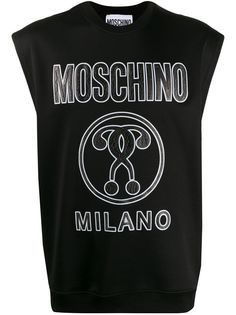 Moschino double question mark sleeveless sweatshirt