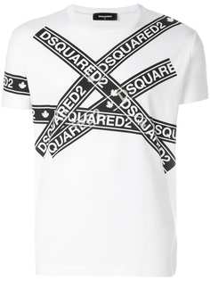 Dsquared2 футболка с принтом лент с логотипом