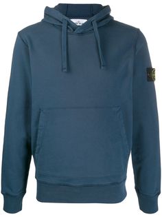 Stone Island logo patch hoodie