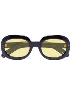 Gucci Eyewear солнцезащитные очки в овальной оправе