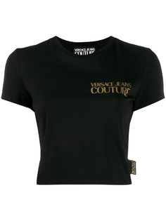 Versace Jeans Couture укороченная футболка с логотипом