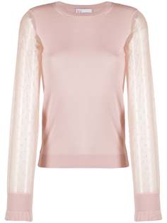 Red Valentino джемпер из тюля Point d Esprit