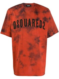 Dsquared2 футболка с принтом тай-дай и логотипом