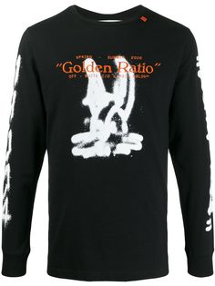 Off-White футболка с длинными рукавами и принтом