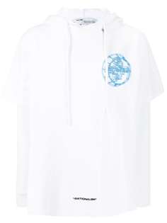 Off-White многослойное худи с логотипом