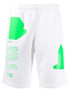Off-White спортивные шорты Golden Ratio с надписью