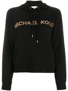 Michael Michael Kors худи с логотипом и эффектом металлик