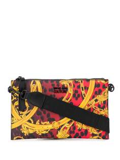 Versace Jeans Couture chain leopard-print clutch bag