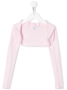 Monnalisa cropped long-sleeve cardigan