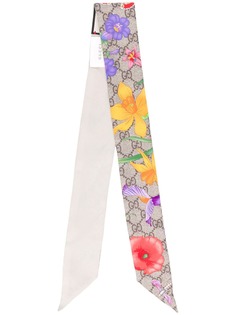 Gucci шейный платок с логотипом GG и принтом Flora