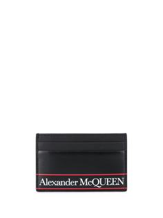 Alexander McQueen striped logo cardholder