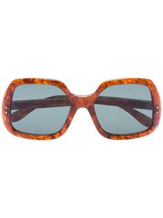 Gucci Eyewear массивные солнцезащитные очки черепаховой расцветки