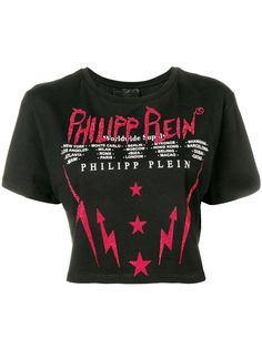 Philipp Plein укороченная футболка с логотипом