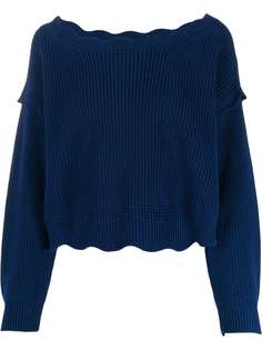 Twin-Set scallop-edge sweater