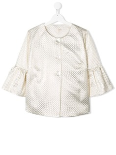 Monnalisa textured flared sleeve jacket