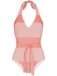 Lemlem Semira printed belted swimsuit