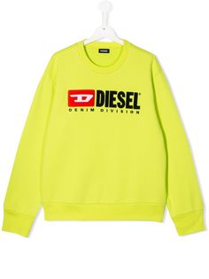 Diesel Kids embroidered logo patch sweatshirt