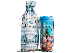 Термокружка СИМА-ЛЕНД Согревайтесь счастьем 350ml в чехле 4622303