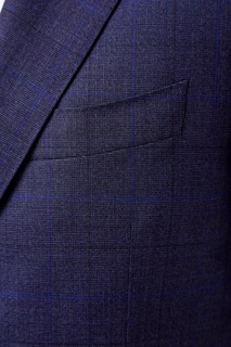 Сине-фиолетовый костюм из шерсти Canali