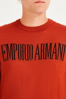 Красный джемпер с логотипом Emporio Armani