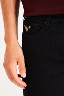 Черные джинсы с логотипом Emporio Armani