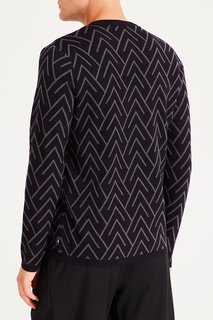 Синий джемпер с узором Emporio Armani