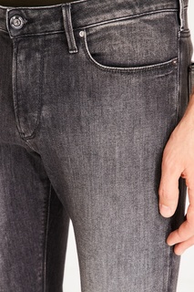 Серые джинсы с потертостями Emporio Armani
