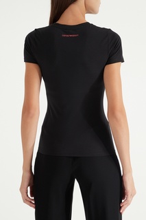 Черная футболка с эмблемой Emporio Armani