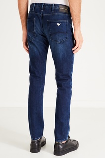 Синие джинсы из хлопка Emporio Armani