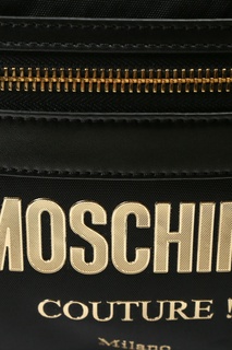 Черный рюкзак с крупным логотипом Moschino