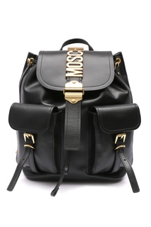 Рюкзак из гладкой кожи Moschino