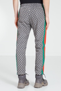 Спортивные брюки с лампасами и монограммами GG Gucci Man