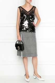Черный топ с пайетками Ermanno Scervino