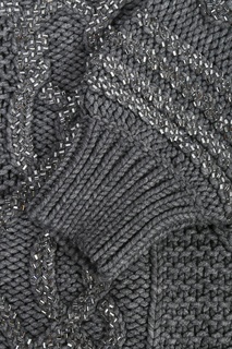 Серый свитер с кристаллами Ermanno Scervino