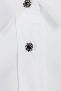 Белая рубашка с аппликацией Ermanno Scervino
