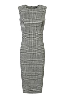 Серое платье в клетку Ermanno Scervino