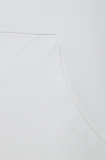 Молочно-белое худи с отделкой и аппликацией Ermanno Scervino