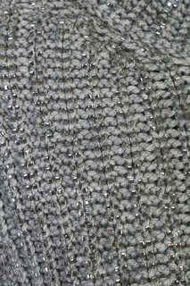 Серый свитер с отделкой кристаллами Ermanno Scervino