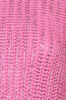 Розовый свитер с отделкой кристаллами Ermanno Scervino
