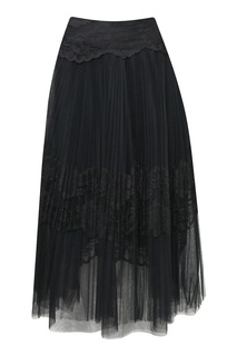 Черная юбка с плиссировкой Ermanno Scervino