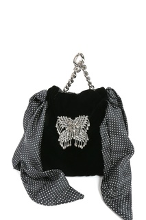Бархатная сумка с кристаллами Ermanno Scervino
