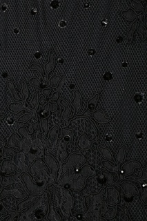 Черная юбка из кружева с кристаллами Ermanno Scervino